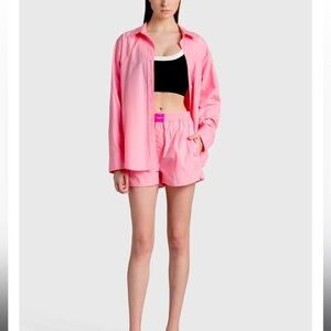 Alexander Wang Pink Shirt and Shorts set